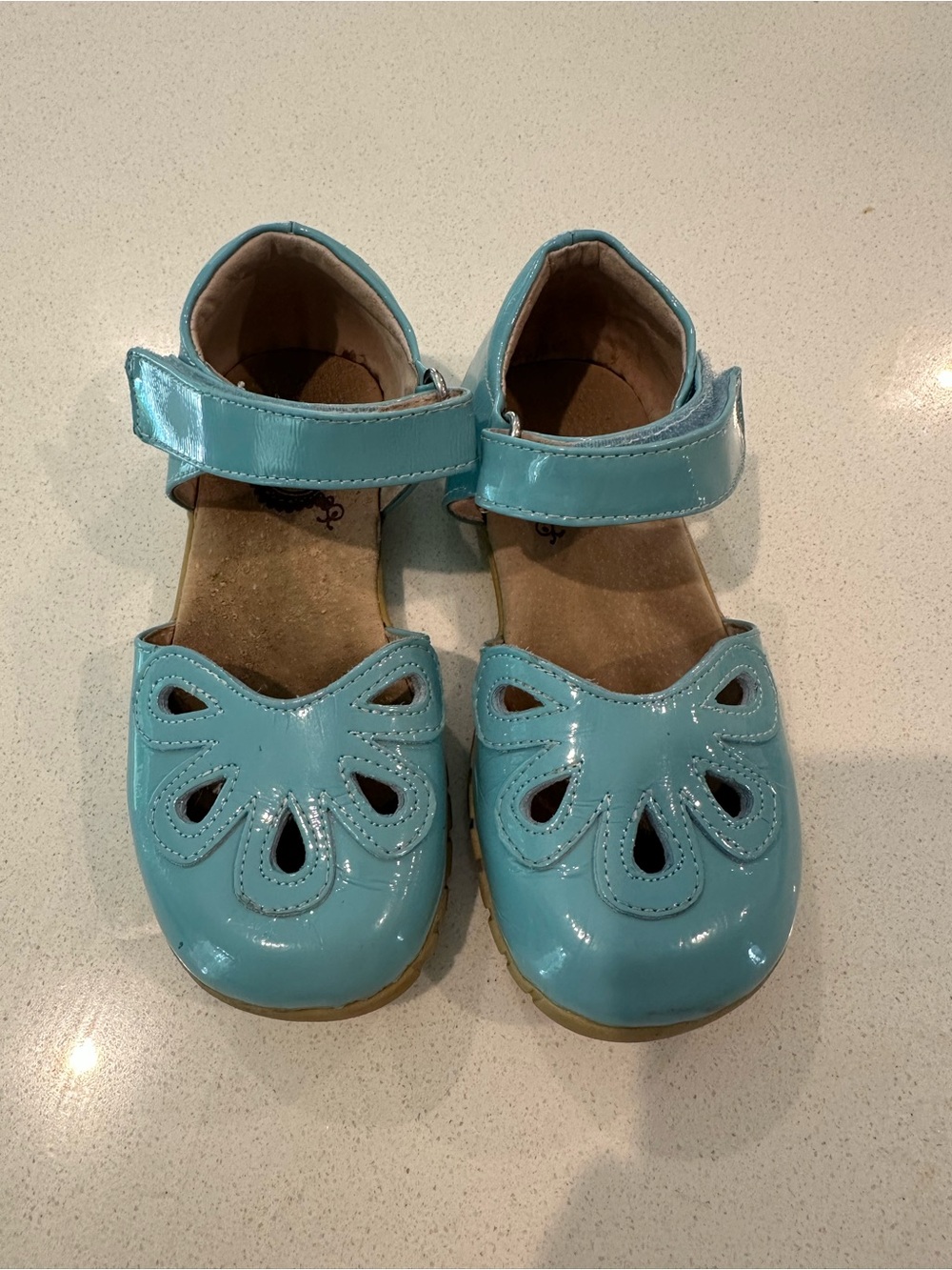 Livie & Luca Glossy Aqua Mary Jane Dress Shoes